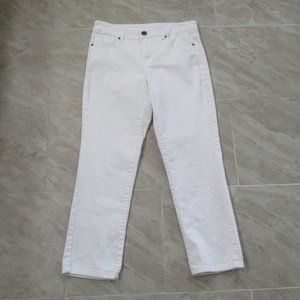 Nine West White Denim Jeans sz 4 Y2K Patch Pockets